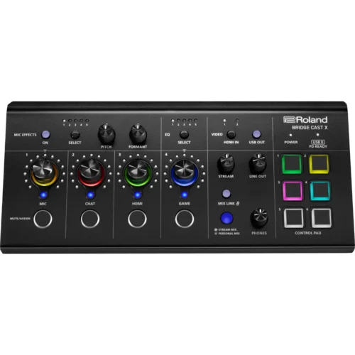 Mixer Roland BRIDGE CAST X, thiết bị mixer livestream nhỏ gọn đặt trên bàn
