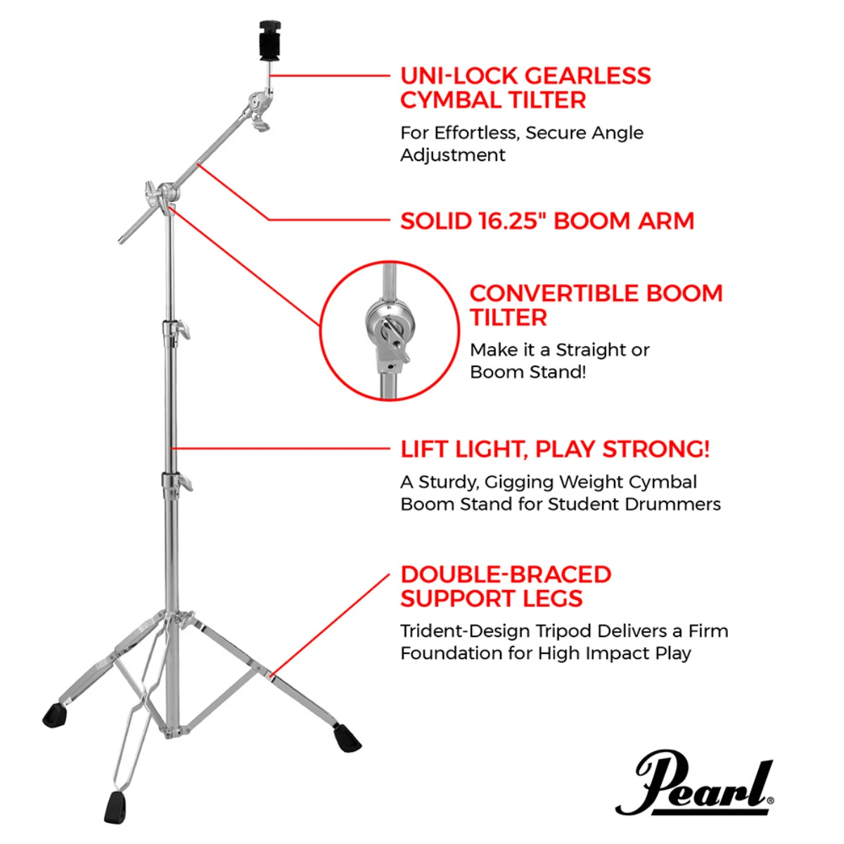 cau tao chan cymbal pearl bc 830