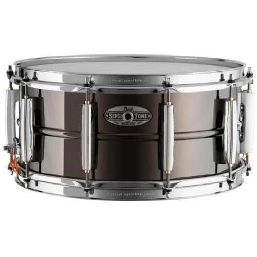 Trống Snare Pearl SensiTone STH1465BR, 14” x 6.5” vỏ đồng thau (Brass), mạ niken đen