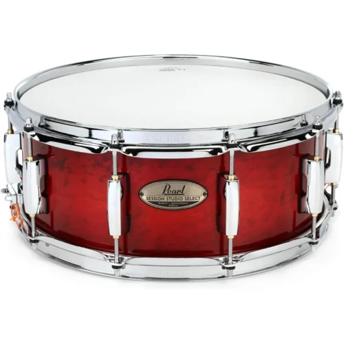 Trống snare Pearl Session Studio Select STS1455S/C315, 14×5.5″, Antique Crimson Burst