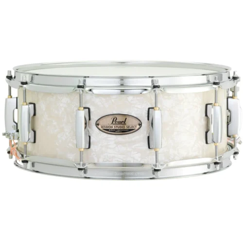 Trống snare Pearl Session Studio Select STS1455S/C405, kích thước 14″x5.5″, màu Nicotine White Marine Pearl