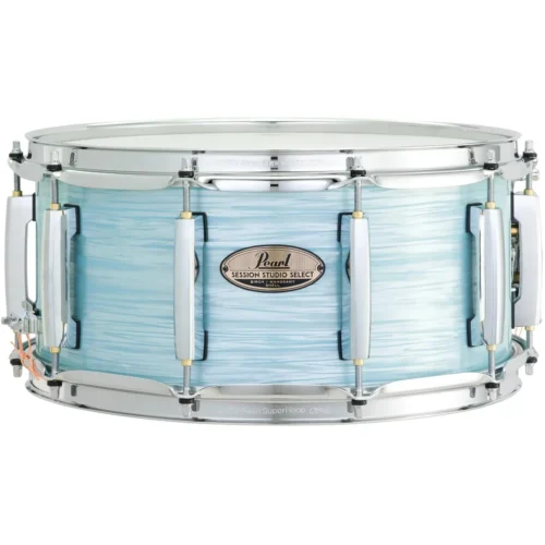 Trống snare Pearl Session Studio Select STS1465S/C414, kích thước 14″x6.5″, màu Ice Blue Oyster