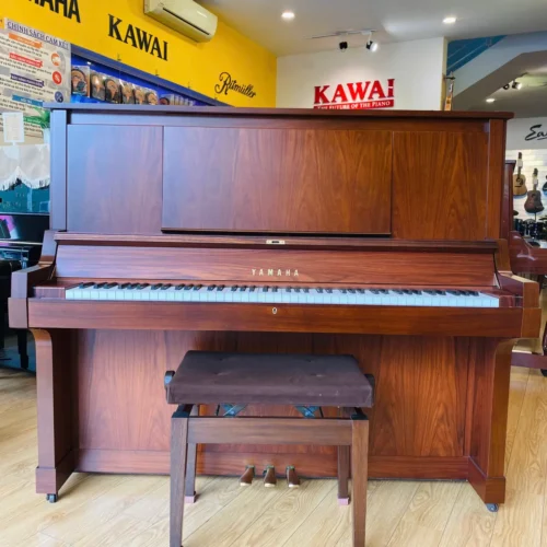 Đàn piano Yamaha W101B cũ, cao 131 cm, Nhật Bản, chất liệu Gỗ Walnut