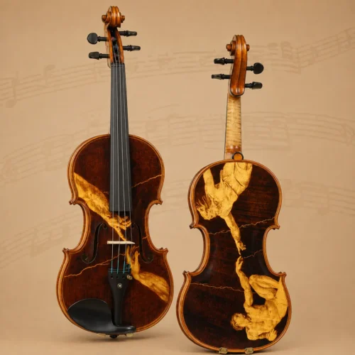 Đàn violin Special Master Gliga Vasile M-V044-Y, size 4/4, handmade in Romania